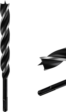 MOXPIFY Broca de barrena extra larga de 18 mm x 230 mm, SDS Plus, brocas para madera SDS para carpintería