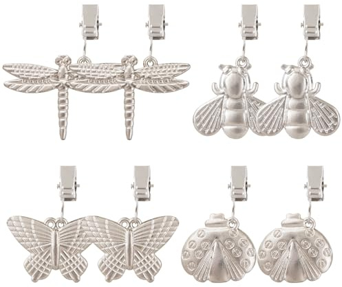 GWHOLE 8 PCS Tablecloth Weights with Clips Heavy Duty Tablecloth Pendants Table Cloth Decorations for Indoor Outdoor