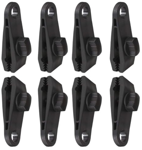 Set di ganci per teloni, 8 Pezzi, utilizzati per Fissare teloni, Tenda Parasole Morsetto, Clip da Campeggio, Multifunzionale, una Presa Sicura, per Campeggio Attività All'aperto