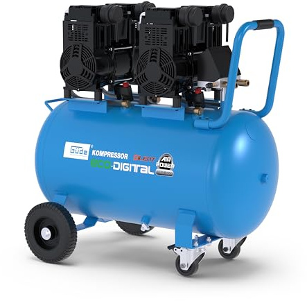 Güde Airpower 675/8/100 ED-SILENT Kompressor - 230 Volt, 100 Liter Kessel, 4,4 Kilowatt, max. Druck 8 bar, eff. Liefermenge bei 0 bar 588 l/min, ölfrei und wartungsfrei, Schalldruckpegel LPA 73 dB