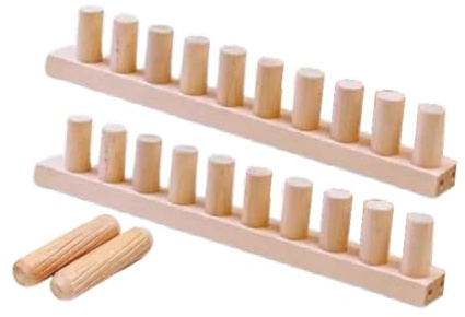 perfeclan Telaio per Tessitura di Coperte Chunky, Telaio Portatile in Legno, Tavola per Maglieria a Mano per Principianti, Amanti Del Fai Da Te, Progetto Artigi, 2 pezzi