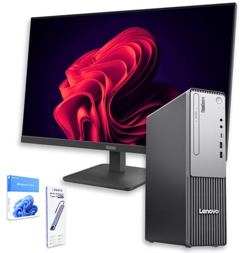 Lenovo Bundle PC Gen5 SFF + Monitor ThinkVision 27″ IPS 100 Hz | Intel Core i5-13420H, 2026 16GB RAM ddr5, 512GB SSD, Windows 11 Pro, Monitor Full HD Docking Station 10 in 1 Garanzia 36 Mesi