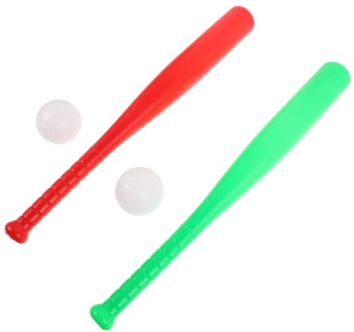 HONITANO Set da 2 Mazze da Baseball Giocattolo in Plastica Leggera per Giocattoli da Esterno per Allenamento e Gioco per Parco e Giardino