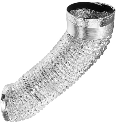Genérico Conducto de Humos Flexible para Campana Extractora, Doble Capa de 150 Mm de Diámetro y 2 Metros de Longitud, Manguera Metálica de Ventilación para Cocina y Calefacción, Conducto