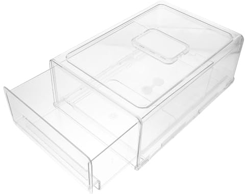 RORPOIR Organizador Compacto Extraíble de Refrigerador Cajón Apilable de Plástico para Diseño para Maximizar Espacio Vertical Alimentos en y Frutas Nevera Doméstica