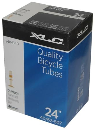 XLC 2508240000 Bicycle Inner Tube 24 x 1.5/2.5 40/62-507 DV 40 mm
