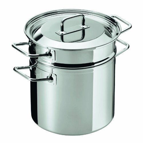 KUHN RIKON 37089 Kochgeschirr Topf Saros Teigwarentopf mit Einsatz 6.5L/22cm Nudeltopf Spaghettitopf