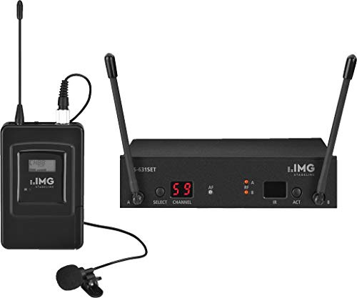 IMG STAGELINE TXS-631SET Multi-Frequenz-Mikrofonsystem mit UHF-PLL-Technik schwarz
