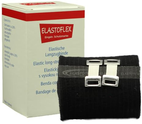 ELASTOFLEX Binde 8cmx5m black ged. 1 St