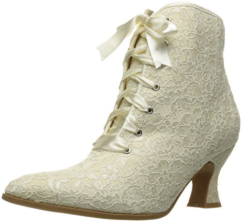 Ellie Shoes Women's 253-Elizabeth Ankle Bootie, White, 10 M US