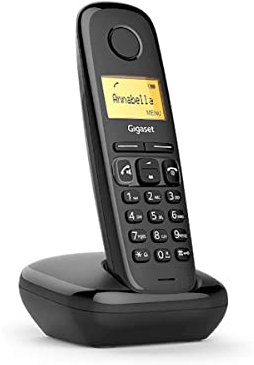 Gigaset A270 - Telefono Cordless con Vivavoce - Display Grafico Illuminato - Lunga durata delle batterie, Nero [Versione Italiana]