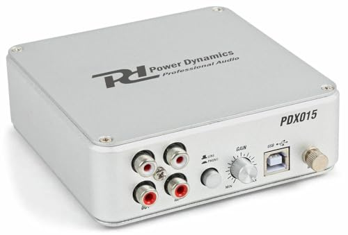 Power Dynamics PDX015 LP Digitalisierender Phono USB Vorverstärker
