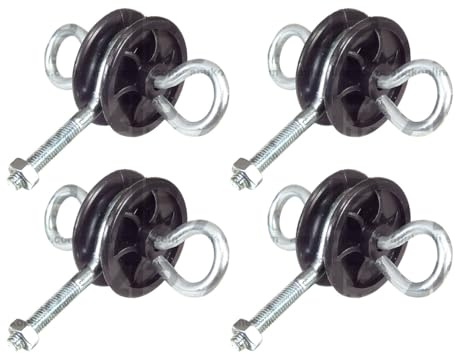 4x Two 2 way Round Electric Fence Gate Anchor Handle Insulator Hook bolt on