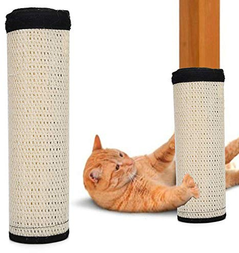 Redxiao Kratzbrett für Beine, Möbel, Weiß, Kratzbaum, Möbel, Sofa, Sisal, Kratzschutz, Möbelschutz für Katzen, Haustiere, Tischbeine (weiß)