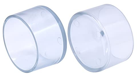 Flyshop 16 Stück Stuhlbeinkappen aus PVC für Möbel, Bodenschutz, Kratzfest, rund, 60 mm (6,0 cm), transparent