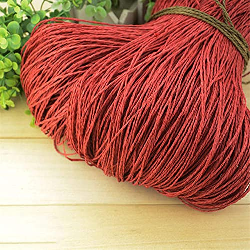 LINGP 600 Meter 500g Natürliches Bast-Strohgarn Für Handstricken Häkeln Sommerhut Handtasche Kissen Körbe Strickmaterial DIY Handwerk