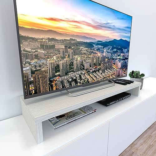 Henor Elevador TV de Madera 110 x 35 x 15 cm Soporta 60 Kg. Roble Stel.