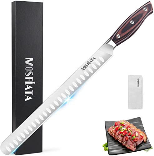 MOSFiATA Coltello da Prosciutto Professionale, Coltello da Cucina per Tagliare del Prosciutto, Lunghezza della Lama 30 cm