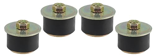 X AUTOHAUX Gummi Erweiterung Frostschutzstopfen 4 Stück Für Auto | Schwarz & Bronze,Gummi & Metall, Größe: 37x40mm, Passend Für Loch 1-3/8-1-1/2, Frostbest., Einf. Install