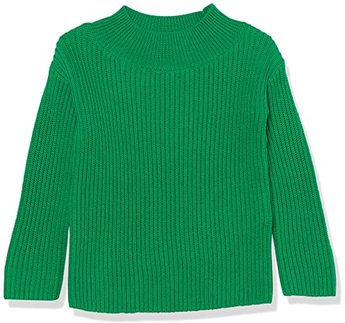 Amazon Essentials Suéter Moderno de Cuello Ancho para niña, Verde, Talla L