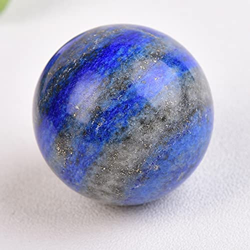WRKBKS Bola de cuarzo de lazurita de cristal 100% natural, bola de globo pulido, decoración del hogar, recuerdos, regalos, bola de lazurita, 40-50 mm