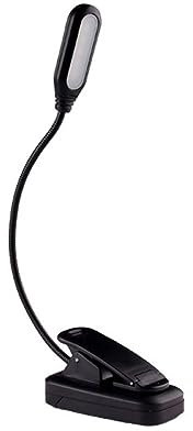 WouND LED Reading Light Adjustable LED Book Light With Goosenecks Clip 5 LEDs AAA Battery Powered Flexible Night Reading Desk Lamp Flexible Lightweight Eye-caring