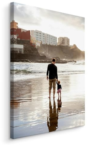 Muralo Bild auf Leinwand, Fotogeschenk, Fotoleinwand Personalisierte Geschenke für Männer und Frauen, Geschenk mit eigenem Foto zum Einzug, Hochzeit, Geburtstag, Weichnachten Br. 30cm x Höhe 40cm