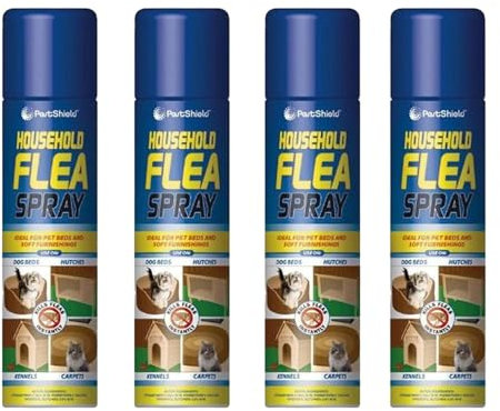 YSAMAX Flea Spray, Flea Repellent Spray for Dogs, Home Animal Cats Dogs Kill Fleas Tick Protection, Repel Fleas, Repellent for Dogs, Puppies, Kittens Anti-Tick Spray, 200ml (4 Pcs)