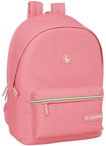 safta unisex - barn M820 El GANSO BASICS 15,6 tum och USB-datorryggsäck, perfekt för ungdomar i olika åldrar, återvunnet tyg, bekvämt och mångsidigt, kvalitet och styrka, 31 x 18 x 44 cm, blå färg