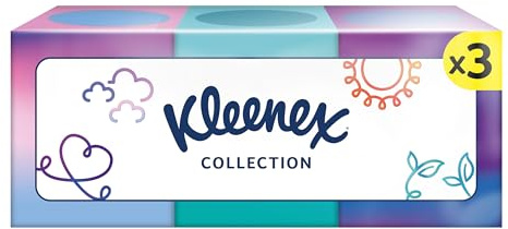 Kleenex Kosmetiktücher-Boxen, für den täglichen Gebrauch, 3-lagig, Collection Würfel, 12 x 48 Tücher