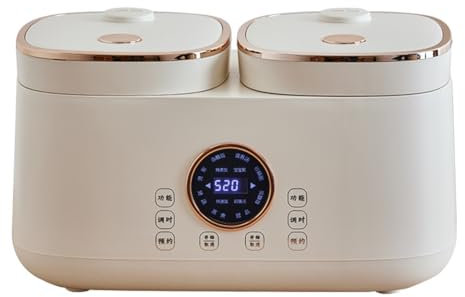 FURLOU Marmite électrique multifonctionnelle, cuiseur à Riz électrique Professionnel, écran Tactile Intelligent, contrôle précis de la température à Double Sens et Rendez-Vous 12 Heures