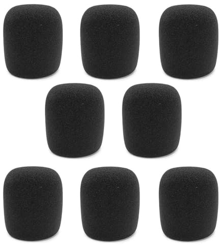 VAEIORP 8 Pcs Mikrofon Windschutz Staubdicht und Antibakteriell Mic Foam Cover Handmikrofon Windschutz mit Guter Elastizität Kontraktilität Pop Schutz Mikro für KTV Outdoor Aktivitäten
