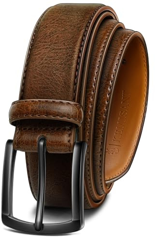 KEMISANT Ledergürtel Herren, Gürtel Herren 35mm | Herrengürtel Leder formelle Anlässe,passend zu Business-Schuhen