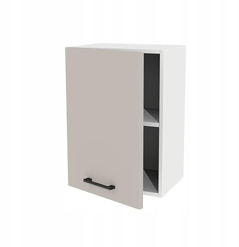 Laclar Hängender Küchenschrank 40 cm mit Türen - MDF-Material - für obere Montage - 57,3 cm hoch - Flexible Türmontage (Links/rechts) - ideal für kleine Küche (Kaschmir)