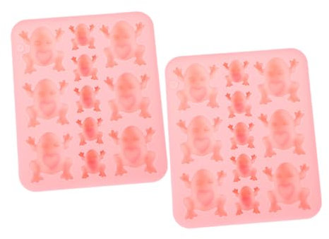 Hohopeti 2 Stück Frosch Silikon Backformen Pralinenform Bonbonform Lebensmittelecht Schnelltrocknend Für Selbstgemacht Pralinen Kekse Kuchen