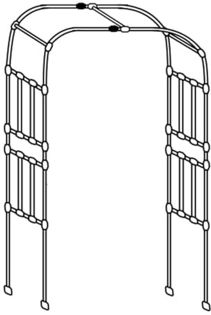 Arco para Enredaderas para Plantas Trepadoras,Patio,Rosales Arco de Rosas de Acero Tamaño Grande Diseño Enrejado- Ancho,280cm,300cm,320cm(120x240cm)
