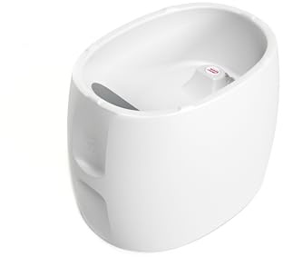 OKBABY Unica - Bañera 0-4 Años con Doble Uso, Termómetro Incorporado y Soporte Ergonómico - Bañera y Minipiscina para Niños - Blanca
