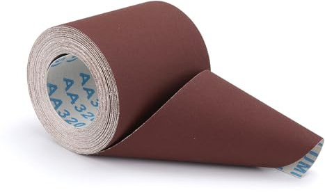 Schleifpapier Rolle 110 mm x 10 m für Holz und Wände, fein Schleifpapier, Körnung 320