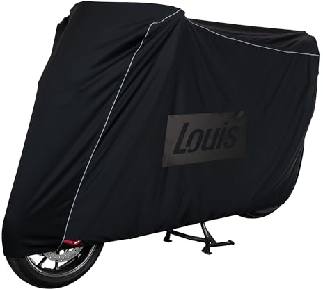 Louis Motorrad Abdeckplane Outdoor Soft Evo, Motorrad Plane Wasserdicht, Roller Abdeckung mit UV-Schutz, Wetterfeste Motorradabdeckung, Atmungsaktiv, Faltbar, Größe M