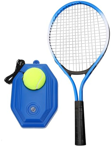 OHPHCALL 1 Set Tennis Trainer Mit Rückprallball Und Schnur Tennistrainingsgerät Für Anfänger Und Komplettset Mit 1 Schläger 1 Tennisball Und 1 Basis Für Individuelles Training