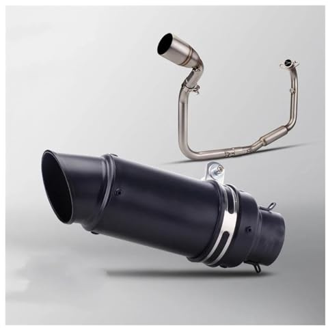 ZEEBQHKLW pour Benelli TNT 125 TNT125 2016-2022 Système D'échappement De Moto avec Tuyau De Liaison Intermédiaire Avant Connect Muffler Pièces de Rechange(F)