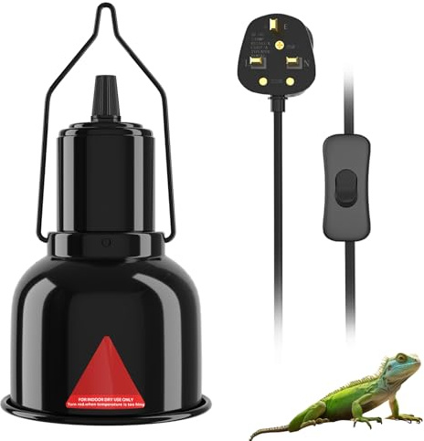 HeatingLux Reptile Heat Lamp, Reptile Dome Heat Lamp, 3.5in Reptile Reflector Dome Lamp,for Small Vivarium, Heating Lamp for Leopard Gecko,Tarantula Accessories