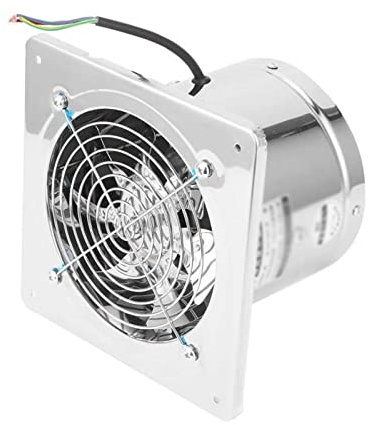 ventola di ventilazione ventola di scarico da 7,5 pollici a 7 lame a basso rumore ventilazione per ventilatore in acciaio inossidabile del bagno con copertura a rete protettiva e valvola di controllo,