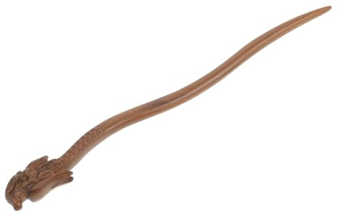 LOLIPPYY Baguette à Cheveux Bois de Vintage Style Dragon Accessoire Coiffure Chignon pour Femmes Épingle Cheveux Facile à Fixer et Cadeau Élégant
