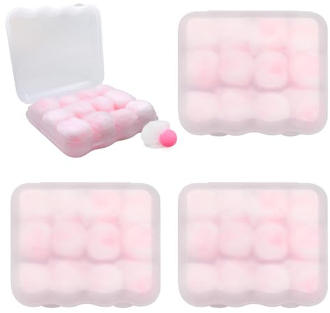 48PCS Wax EarPlugs for Sleeping, Waterproof Reusable Noise Cancelling Earplugs, Moldable Soft Wax with Carry Case for Swimming/Studying/Airplane/Sleep/Work for Sensitive Ears
