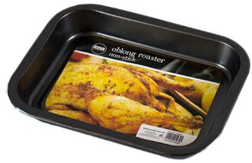 Non-Stick Oblong Roaster for Oven Cooking & Food Preparation 25x19.5cm