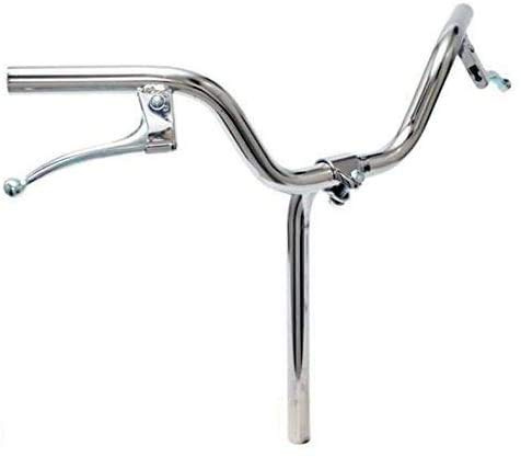 CicloSportMarket Manubrio Cromato in Acciaio Bici Ø 21,1 Pieghevole - Graziella Completo di Leve
