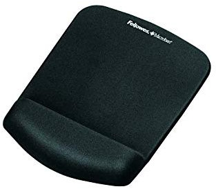 Fellowes ergonomisches Mauspad mit Handgelenkauflage PlushTouch™, super weiche Handballenauflage, Gel und Memoryfoam, schwarz