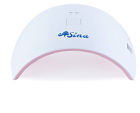 Sina LED Lichthärtungsgerät | LED-Nagellampe | Professioneller UV-Nageltrockner mit Sensor und Timer | 24 W Nageltrockner für Gel Nagellack | 15 LEDs