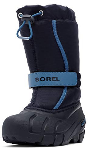 Sorel KIDS FLURRY Waterproof Unisex Kids Snow Boots, Blue (Collegiate Navy x Atmosphere) - Youth, 2 UK